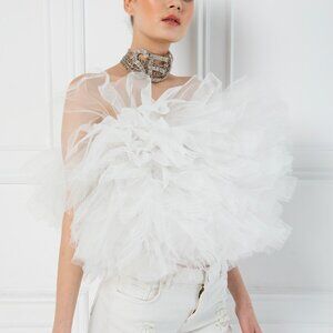 Tulle Off white Bustier by KikiRiki Size Small